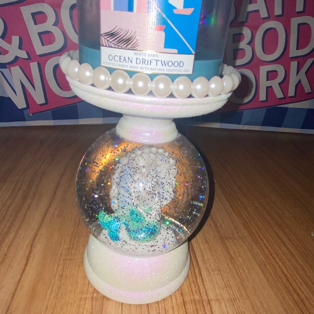 Bath and body works mermaid 3 wick candle holder